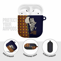 Kwame Nkrumah Ghana AirPods Case African Map Pattern Design and Economic Freedom Quote Tribute - Wonder Print Shop