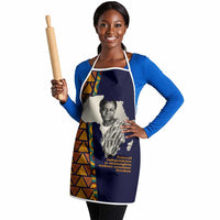 Kwame Nkrumah Ghana Apron African Map Pattern Design and Economic Freedom Quote Tribute - Wonder Print Shop