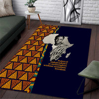 Kwame Nkrumah Ghana Area Rug African Map Pattern Design and Economic Freedom Quote Tribute - Wonder Print Shop
