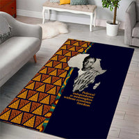 Kwame Nkrumah Ghana Area Rug African Map Pattern Design and Economic Freedom Quote Tribute - Wonder Print Shop