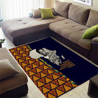 Kwame Nkrumah Ghana Area Rug African Map Pattern Design and Economic Freedom Quote Tribute - Wonder Print Shop