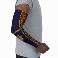 Kwame Nkrumah Ghana Arm Sleeves African Map Pattern Design and Economic Freedom Quote Tribute - Wonder Print Shop