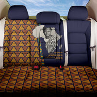 Kwame Nkrumah Ghana Back Car Seat Cover African Map Pattern Design and Economic Freedom Quote Tribute - Wonder Print Shop