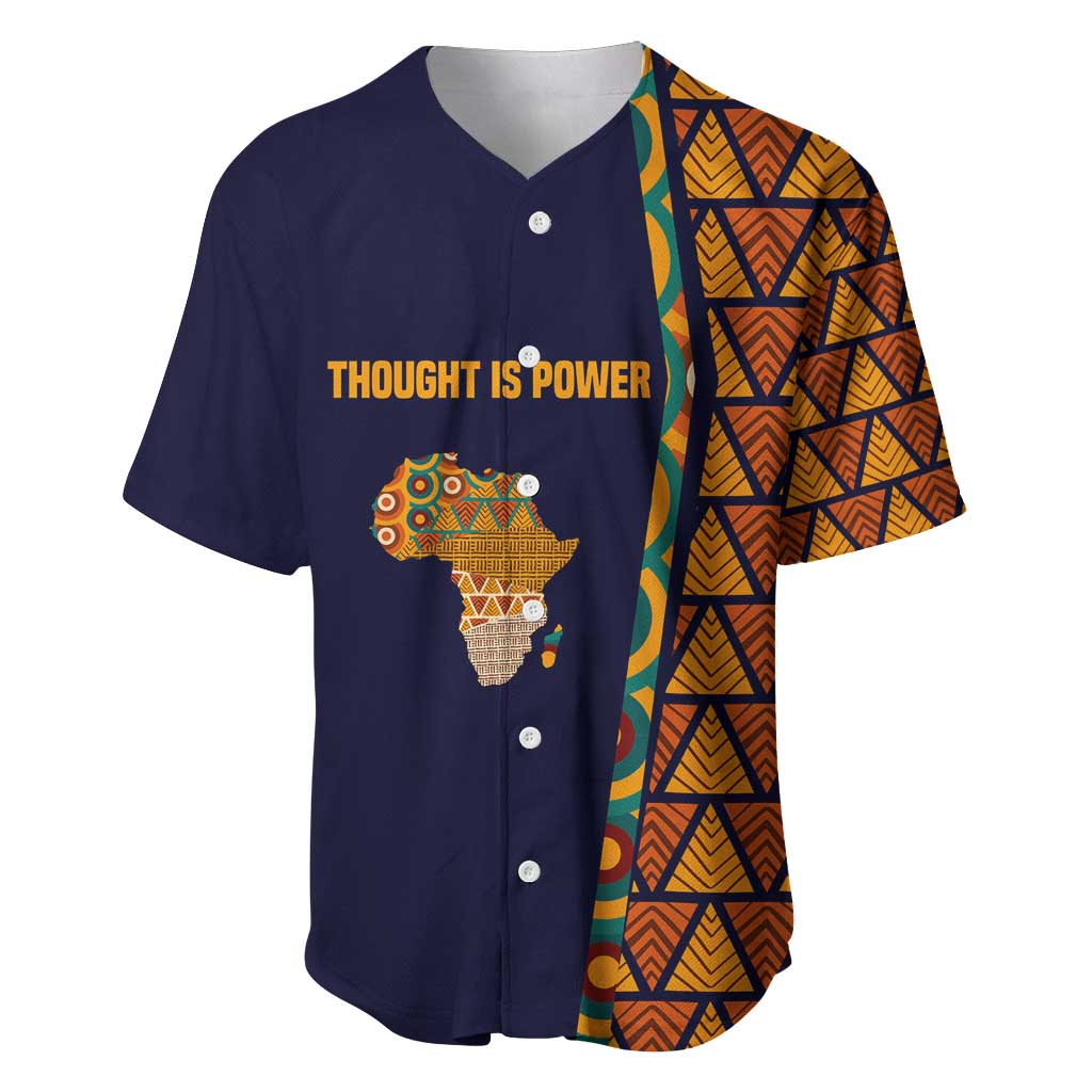 Kwame Nkrumah Ghana Baseball Jersey African Map Pattern Design and Economic Freedom Quote Tribute - Wonder Print Shop