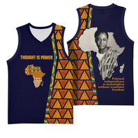 Kwame Nkrumah Ghana Basketball Jersey African Map Pattern Design and Economic Freedom Quote Tribute - Wonder Print Shop