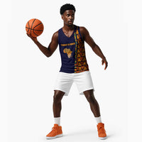 Kwame Nkrumah Ghana Basketball Jersey African Map Pattern Design and Economic Freedom Quote Tribute - Wonder Print Shop