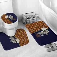 Kwame Nkrumah Ghana Bathroom Set African Map Pattern Design and Economic Freedom Quote Tribute - Wonder Print Shop