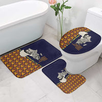 Kwame Nkrumah Ghana Bathroom Set African Map Pattern Design and Economic Freedom Quote Tribute - Wonder Print Shop