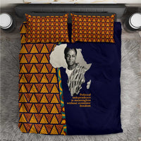 Kwame Nkrumah Ghana Bedding Set African Map Pattern Design and Economic Freedom Quote Tribute - Wonder Print Shop