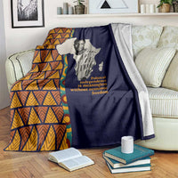 Kwame Nkrumah Ghana Blanket African Map Pattern Design and Economic Freedom Quote Tribute - Wonder Print Shop