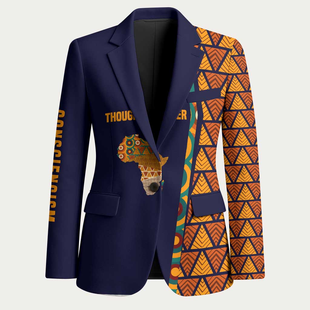 Kwame Nkrumah Ghana Blazer African Map Pattern Design and Economic Freedom Quote Tribute - Wonder Print Shop