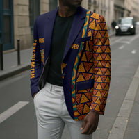 Kwame Nkrumah Ghana Blazer African Map Pattern Design and Economic Freedom Quote Tribute - Wonder Print Shop