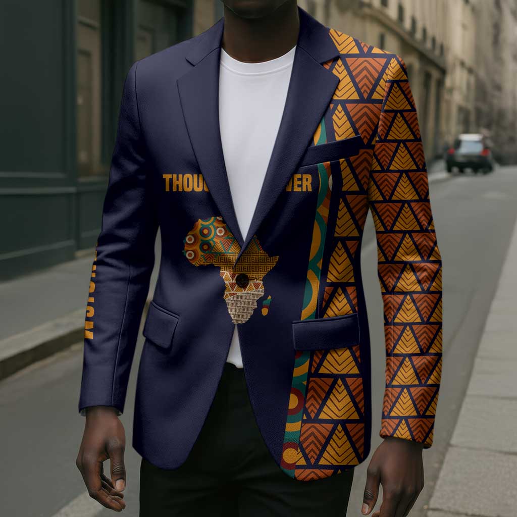 Kwame Nkrumah Ghana Blazer African Map Pattern Design and Economic Freedom Quote Tribute - Wonder Print Shop