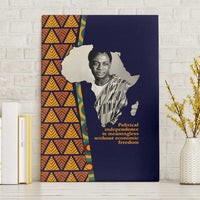 Kwame Nkrumah Ghana Canvas Wall Art African Map Pattern Design and Economic Freedom Quote Tribute - Wonder Print Shop