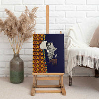 Kwame Nkrumah Ghana Canvas Wall Art African Map Pattern Design and Economic Freedom Quote Tribute - Wonder Print Shop