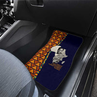Kwame Nkrumah Ghana Car Mats African Map Pattern Design and Economic Freedom Quote Tribute - Wonder Print Shop