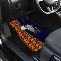 Kwame Nkrumah Ghana Car Mats African Map Pattern Design and Economic Freedom Quote Tribute - Wonder Print Shop