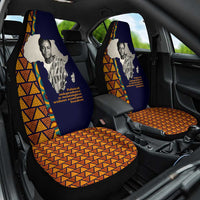 Kwame Nkrumah Ghana Car Seat Cover African Map Pattern Design and Economic Freedom Quote Tribute - Wonder Print Shop