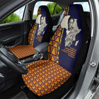 Kwame Nkrumah Ghana Car Seat Cover African Map Pattern Design and Economic Freedom Quote Tribute - Wonder Print Shop
