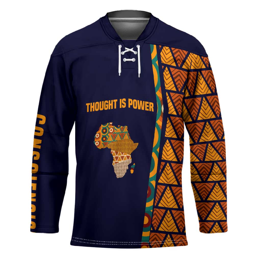 Kwame Nkrumah Ghana Hockey Jersey African Map Pattern Design and Economic Freedom Quote Tribute - Wonder Print Shop
