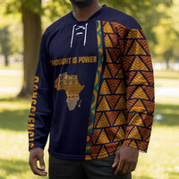 Kwame Nkrumah Ghana Hockey Jersey African Map Pattern Design and Economic Freedom Quote Tribute - Wonder Print Shop