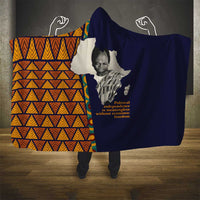 Kwame Nkrumah Ghana Hooded Blanket African Map Pattern Design and Economic Freedom Quote Tribute - Wonder Print Shop