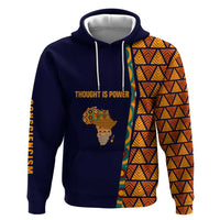 Kwame Nkrumah Ghana Hoodie African Map Pattern Design and Economic Freedom Quote Tribute - Wonder Print Shop