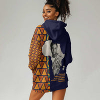 Kwame Nkrumah Ghana Hoodie Dress African Map Pattern Design and Economic Freedom Quote Tribute - Wonder Print Shop