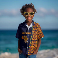 Kwame Nkrumah Ghana Kid Hawaiian Shirt African Map Pattern Design and Economic Freedom Quote Tribute - Wonder Print Shop