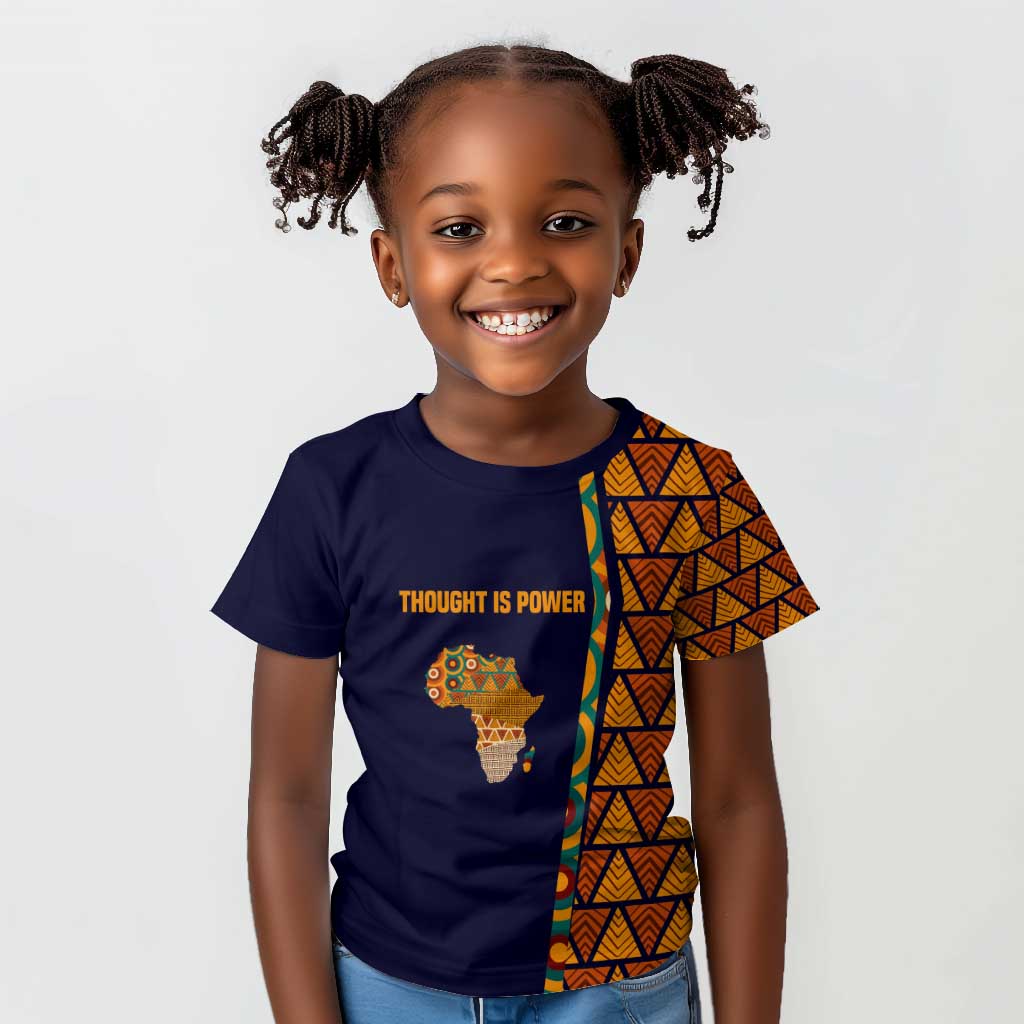 Kwame Nkrumah Ghana Kid T shirt African Map Pattern Design and Economic Freedom Quote Tribute - Wonder Print Shop