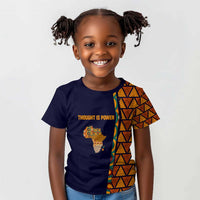 Kwame Nkrumah Ghana Kid T shirt African Map Pattern Design and Economic Freedom Quote Tribute - Wonder Print Shop