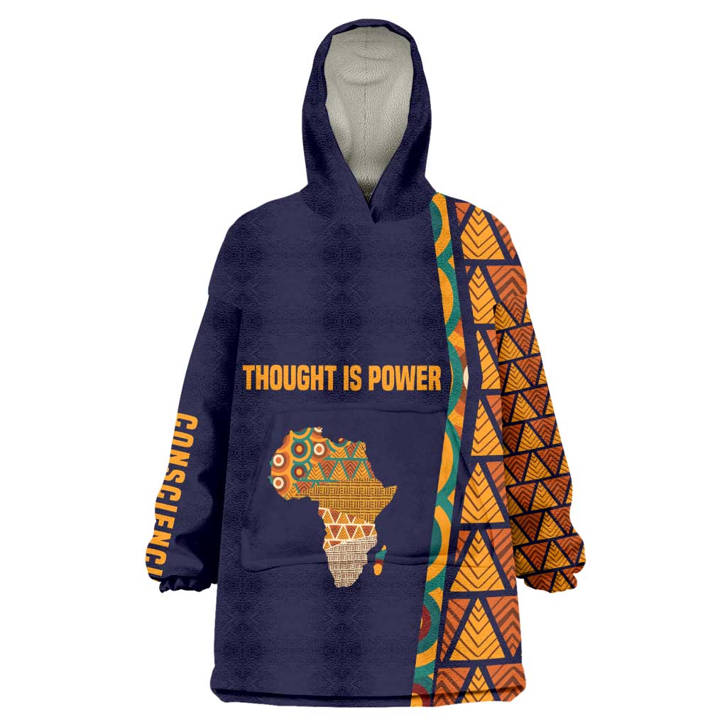 Kwame Nkrumah Ghana Kid Wearable Blanket Hoodie African Map Pattern Design and Economic Freedom Quote Tribute - Wonder Print Shop