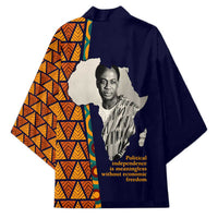 Kwame Nkrumah Ghana Kimono African Map Pattern Design and Economic Freedom Quote Tribute - Wonder Print Shop