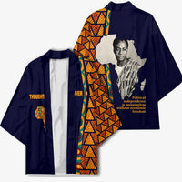 Kwame Nkrumah Ghana Kimono African Map Pattern Design and Economic Freedom Quote Tribute - Wonder Print Shop