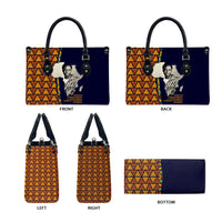 Kwame Nkrumah Ghana Leather Bag African Map Pattern Design and Economic Freedom Quote Tribute - Wonder Print Shop