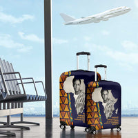 Kwame Nkrumah Ghana Luggage Cover African Map Pattern Design and Economic Freedom Quote Tribute - Wonder Print Shop