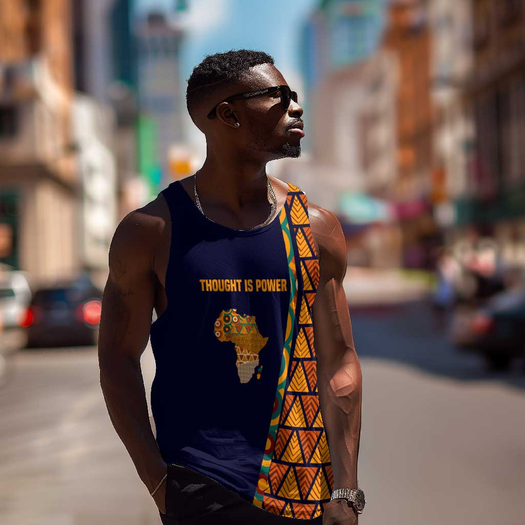 Kwame Nkrumah Ghana Men Tank Top African Map Pattern Design and Economic Freedom Quote Tribute - Wonder Print Shop