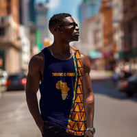 Kwame Nkrumah Ghana Men Tank Top African Map Pattern Design and Economic Freedom Quote Tribute - Wonder Print Shop