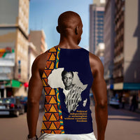 Kwame Nkrumah Ghana Men Tank Top African Map Pattern Design and Economic Freedom Quote Tribute - Wonder Print Shop