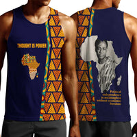 Kwame Nkrumah Ghana Men Tank Top African Map Pattern Design and Economic Freedom Quote Tribute - Wonder Print Shop