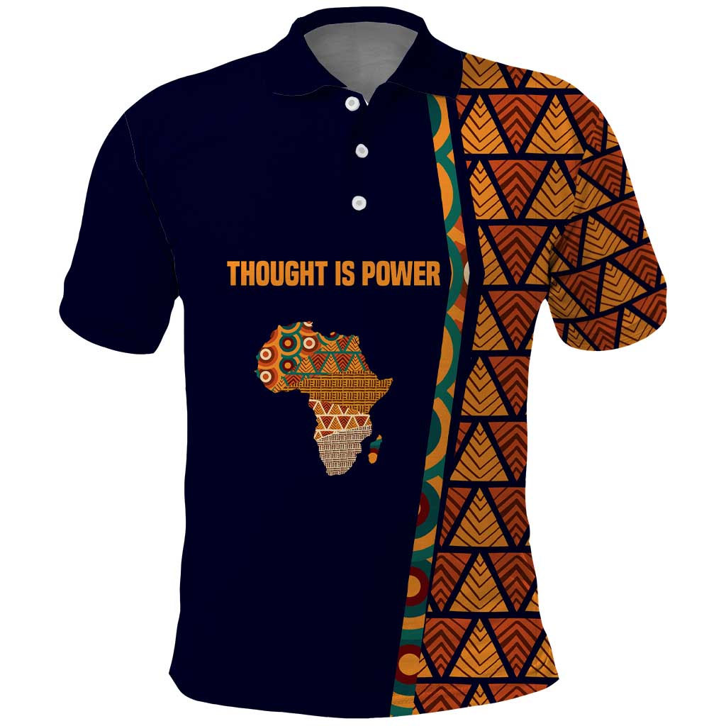 Kwame Nkrumah Ghana Polo Shirt African Map Pattern Design and Economic Freedom Quote Tribute - Wonder Print Shop