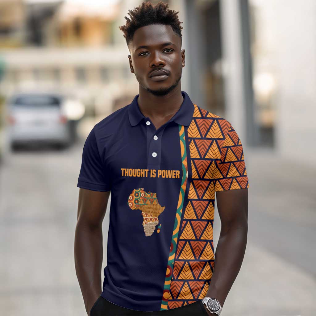 Kwame Nkrumah Ghana Polo Shirt African Map Pattern Design and Economic Freedom Quote Tribute - Wonder Print Shop