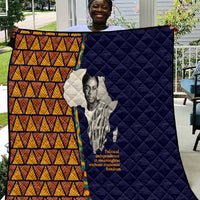 Kwame Nkrumah Ghana Quilt African Map Pattern Design and Economic Freedom Quote Tribute - Wonder Print Shop