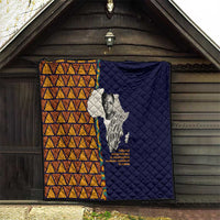 Kwame Nkrumah Ghana Quilt African Map Pattern Design and Economic Freedom Quote Tribute - Wonder Print Shop