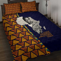 Kwame Nkrumah Ghana Quilt Bed Set African Map Pattern Design and Economic Freedom Quote Tribute - Wonder Print Shop