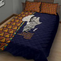 Kwame Nkrumah Ghana Quilt Bed Set African Map Pattern Design and Economic Freedom Quote Tribute - Wonder Print Shop
