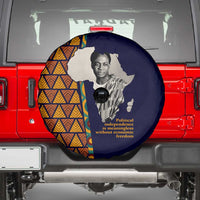 Kwame Nkrumah Ghana Spare Tire Cover African Map Pattern Design and Economic Freedom Quote Tribute - Wonder Print Shop