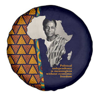Kwame Nkrumah Ghana Spare Tire Cover African Map Pattern Design and Economic Freedom Quote Tribute - Wonder Print Shop