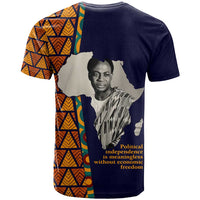 Kwame Nkrumah Ghana T shirt African Map Pattern Design and Economic Freedom Quote Tribute - Wonder Print Shop