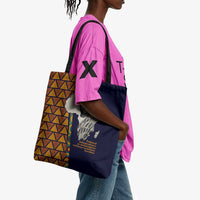 Kwame Nkrumah Ghana Tote Bag African Map Pattern Design and Economic Freedom Quote Tribute - Wonder Print Shop